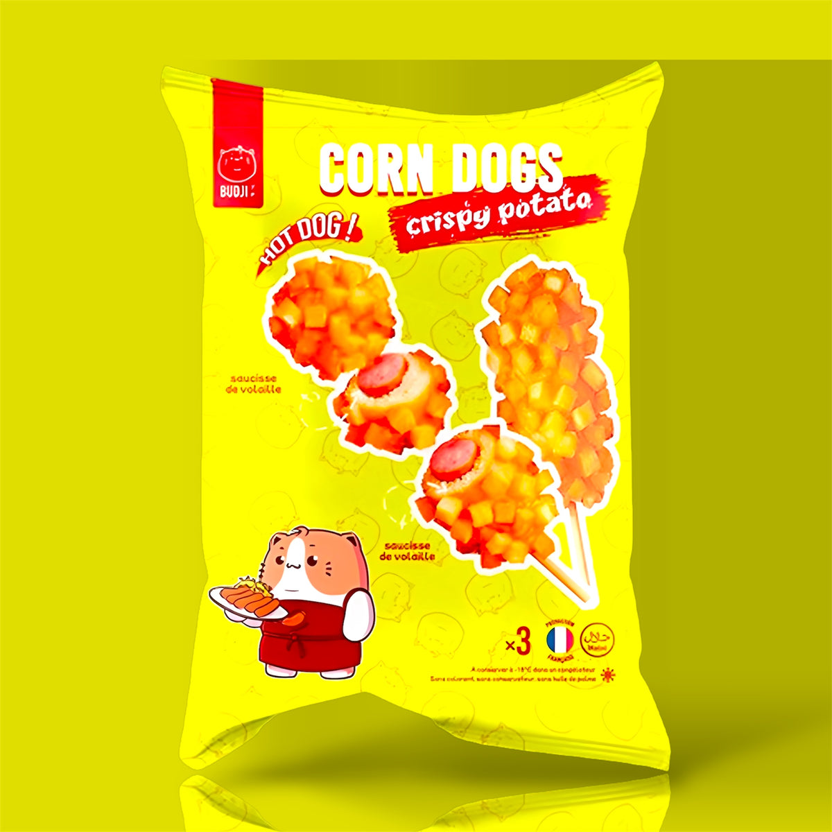 Budji Corn Dogs Crispy Potato Hot Dog 12x400g