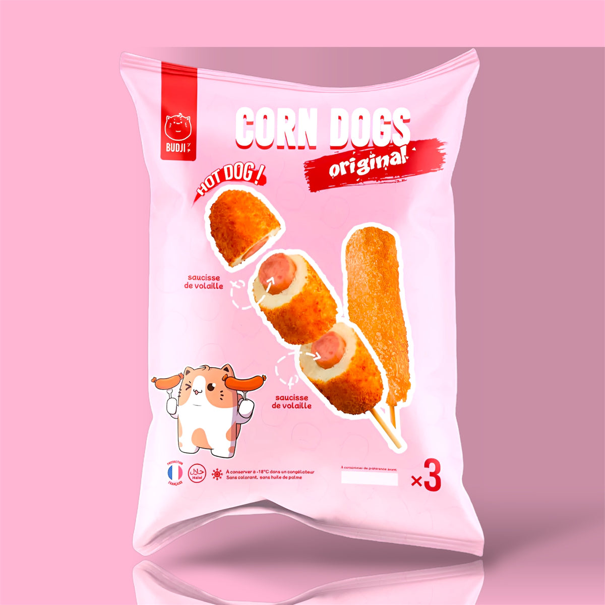 Budji Hot Dog Corn Dogs Original 12x285g