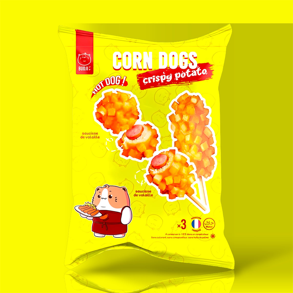 Budji Hot Dog Corn Dogs Crispy Potato 12x285G