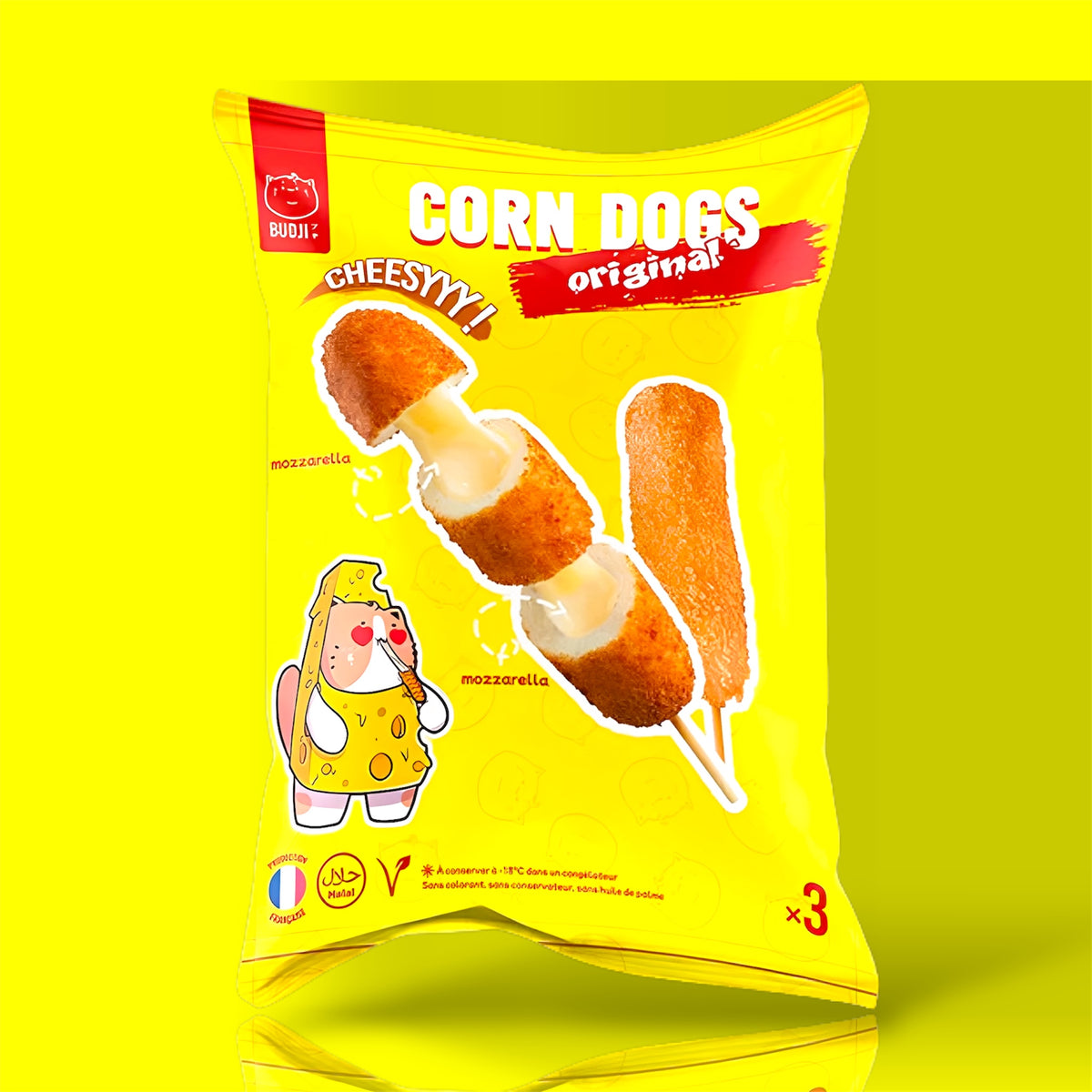 Budji Cheesy Corn Dogs Original 12x285g